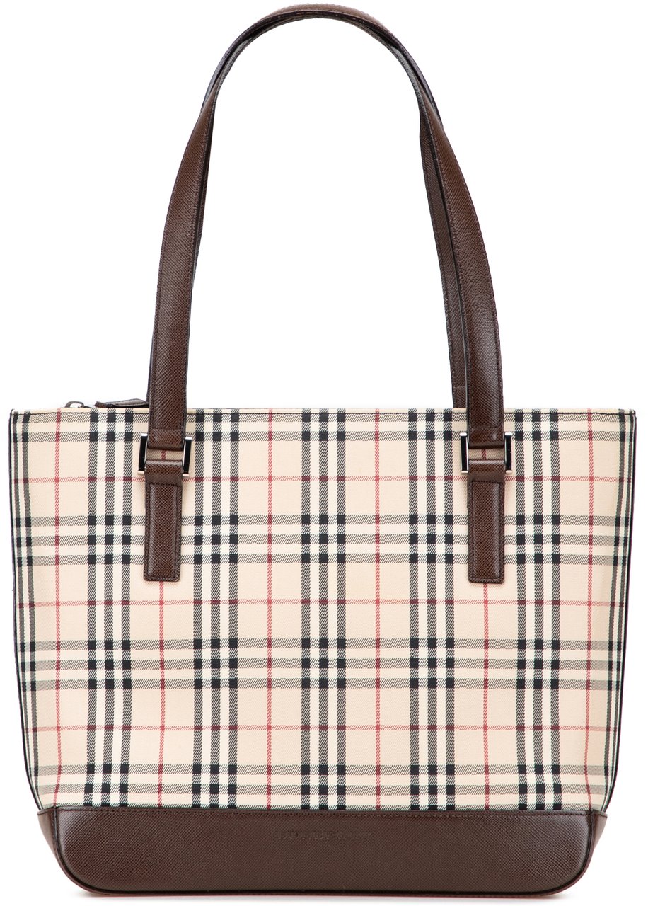 Burberry House Check Canvas Tote Bruin