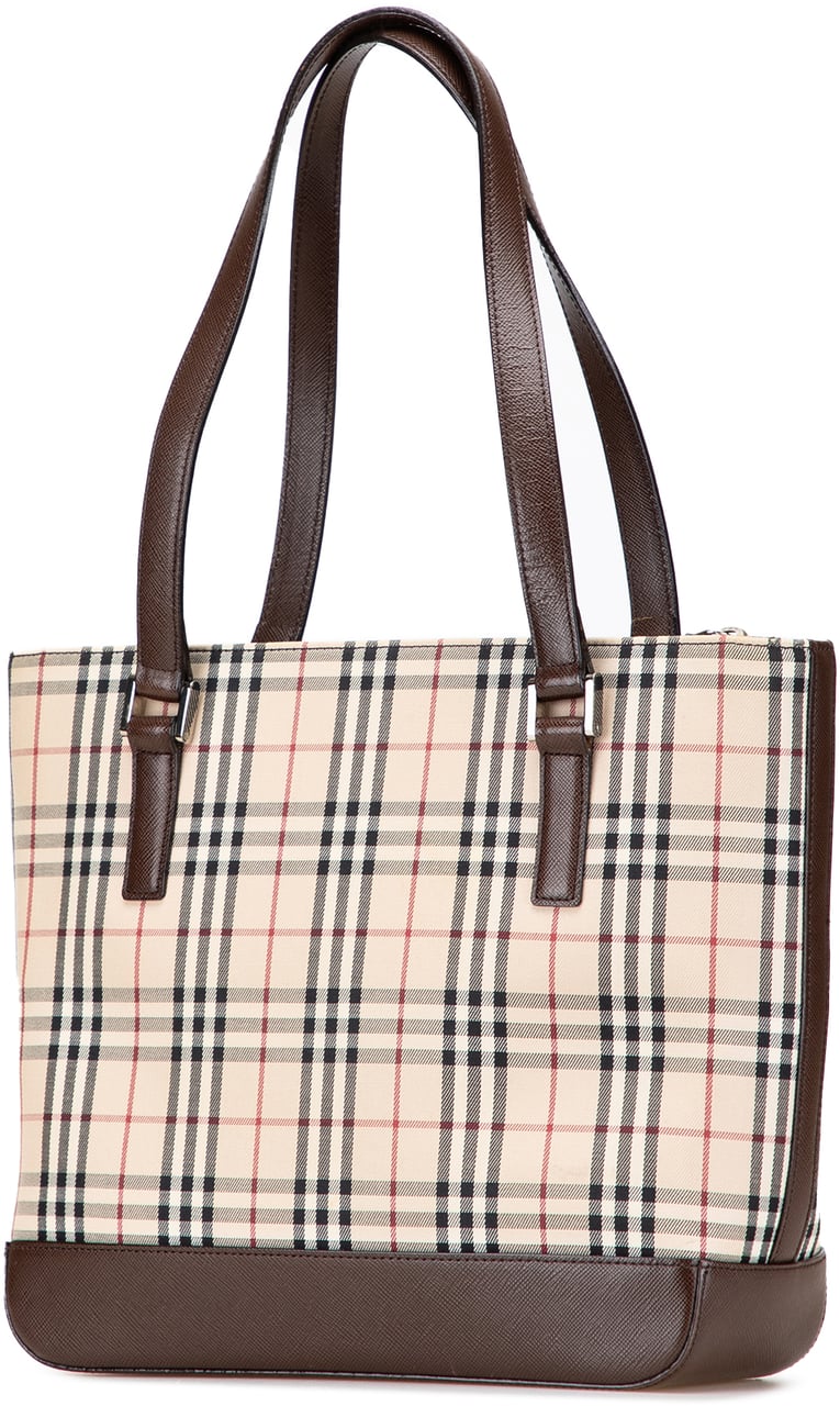 Burberry House Check Canvas Tote Bruin