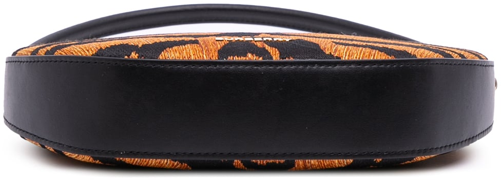 Burberry Mini Canvas Tiger Print Olympia Shoulder Bag Bruin