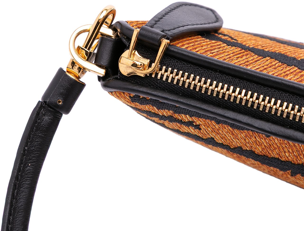 Burberry Mini Canvas Tiger Print Olympia Shoulder Bag Bruin