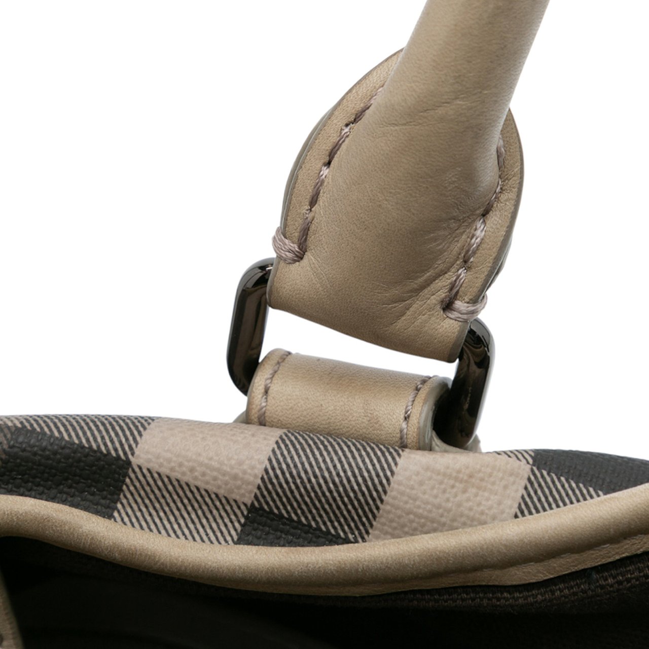 Burberry Smoke Check Coated Canvas Northfield Satchel Bruin