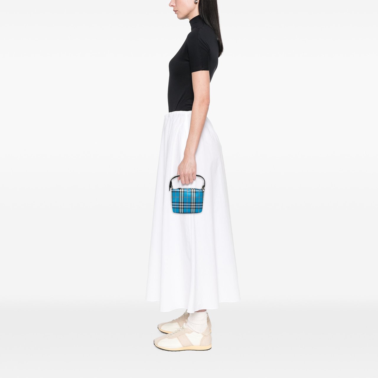 Burberry Mini House Check Canvas Handbag Blauw
