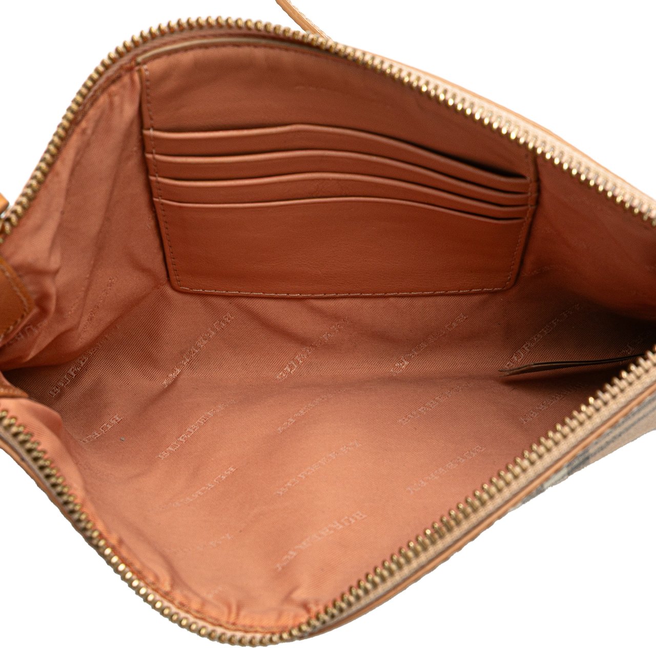 Burberry Haymarket Check Coated Canvas Peyton Crossbody Bruin