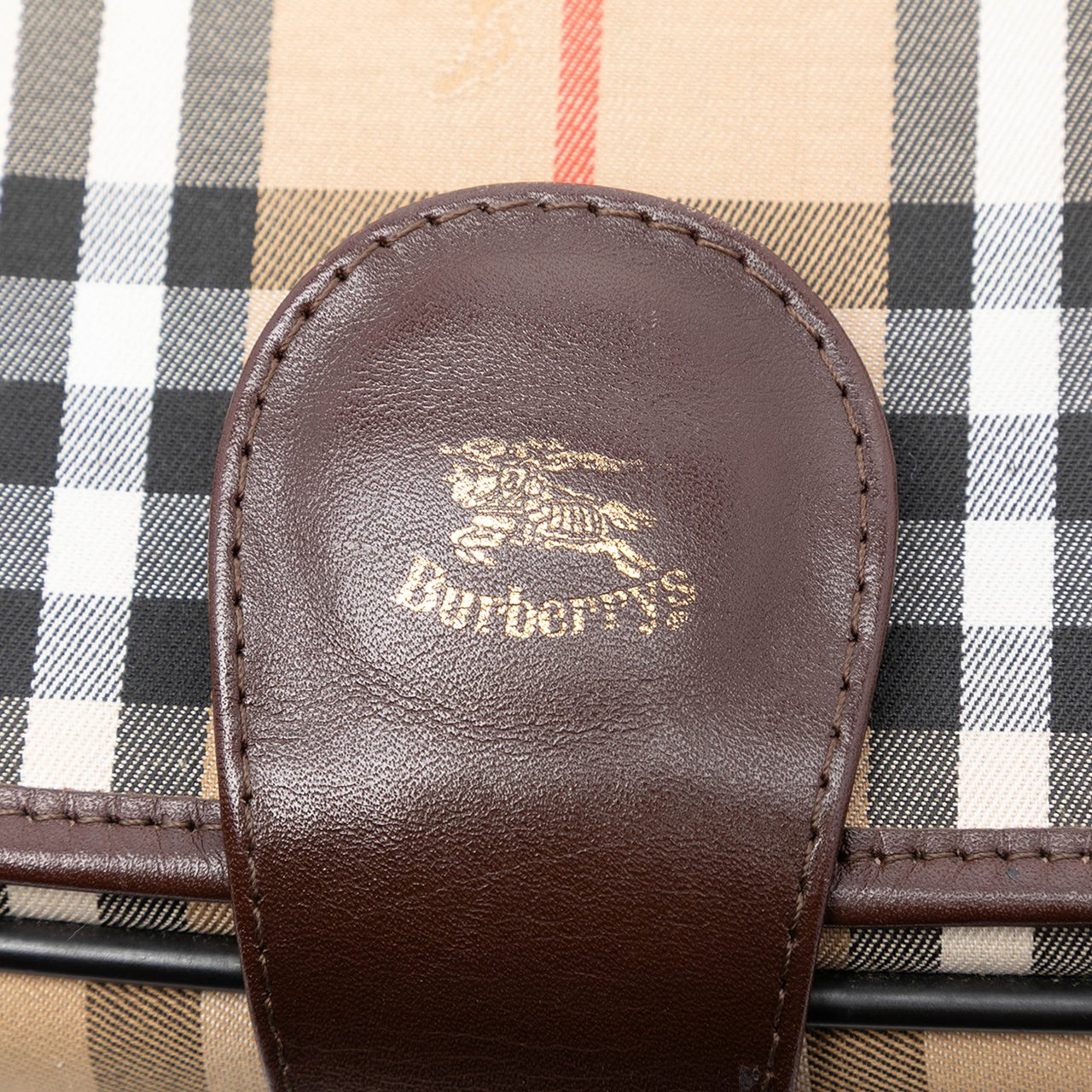Burberry Haymarket Check Canvas Crossbody Bruin