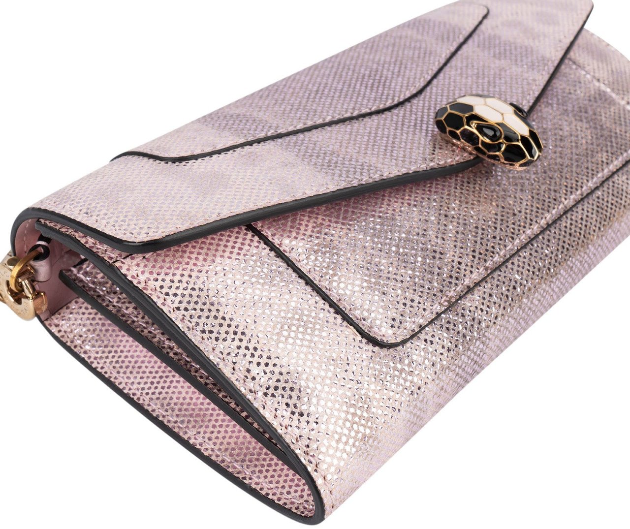Bvlgari Bvlgari Metallic Serpenti Forever Wallet On Chain Crossbody Bag Rood