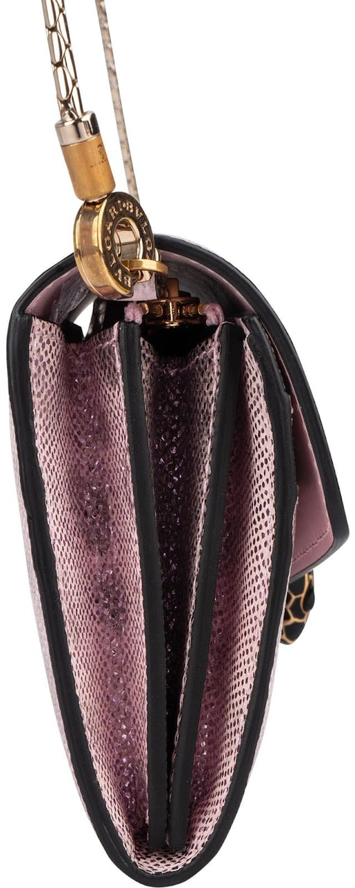 Bvlgari Bvlgari Metallic Serpenti Forever Wallet On Chain Crossbody Bag Rood