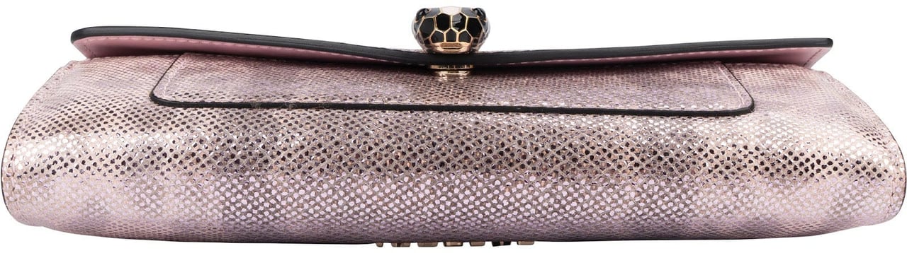 Bvlgari Bvlgari Metallic Serpenti Forever Wallet On Chain Crossbody Bag Rood