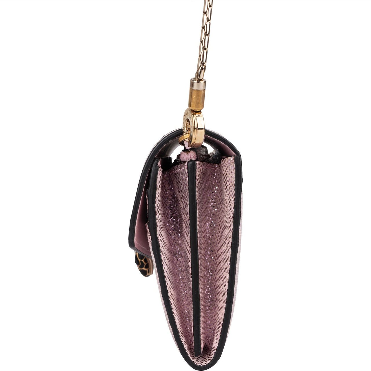 Bvlgari Bvlgari Metallic Serpenti Forever Wallet On Chain Crossbody Bag Rood