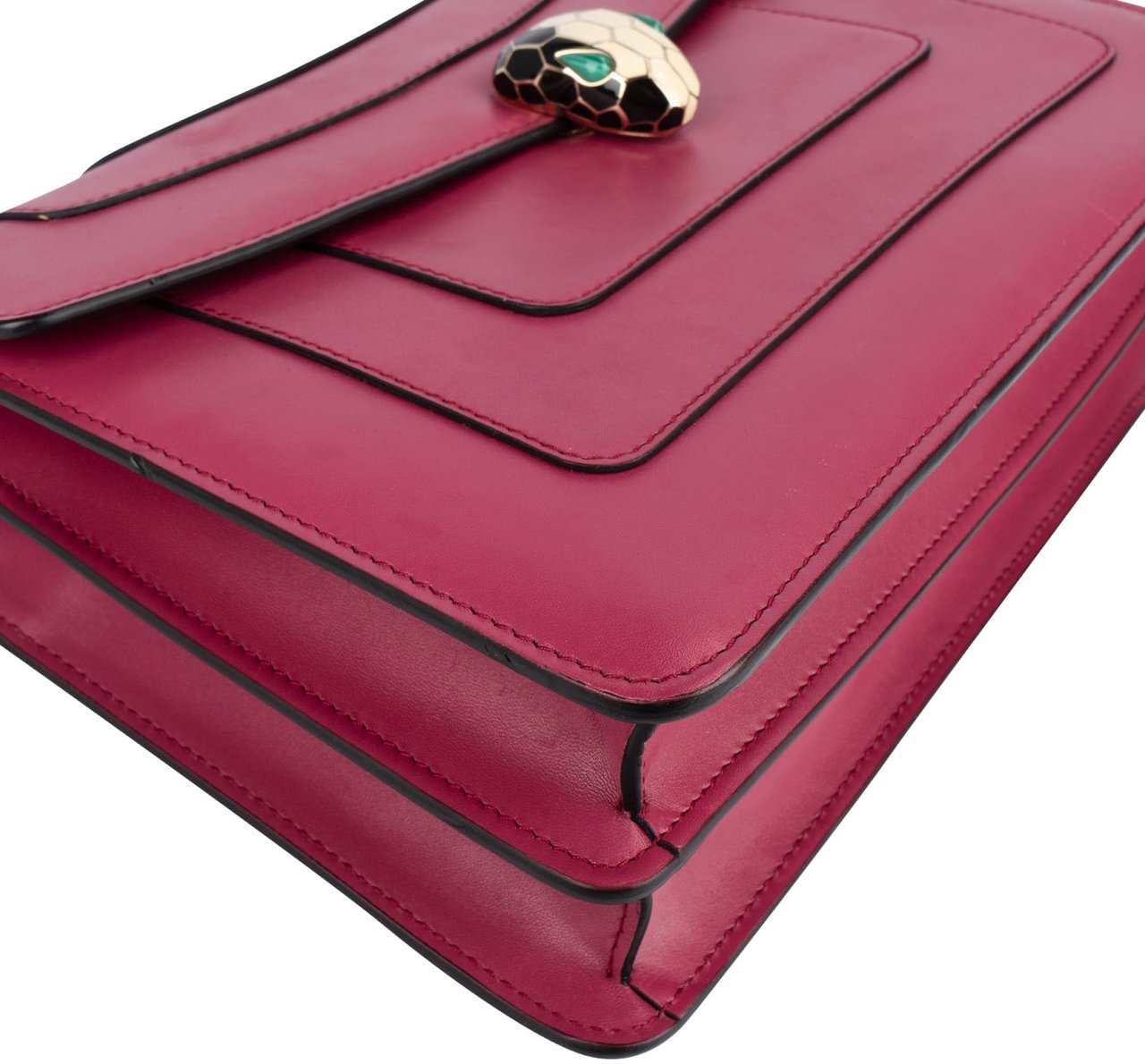 Bvlgari Calfskin Serpenti Forever Shoulder Bag Rood