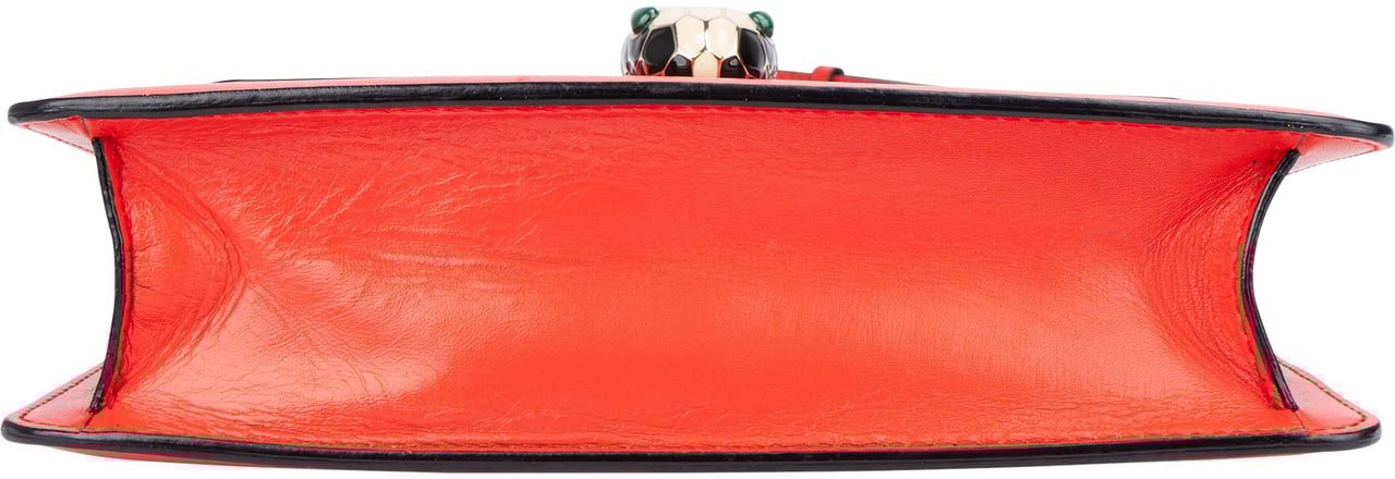 Bvlgari Bvlgari Red Leather Serpenti Forever Crossbody Bag Rood