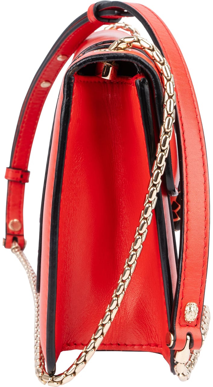 Bvlgari Bvlgari Red Leather Serpenti Forever Crossbody Bag Rood