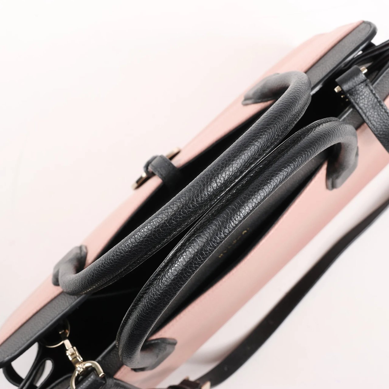 Bvlgari BVLGARI ALBA Leather 2Way Handbag Pink x Black Divers