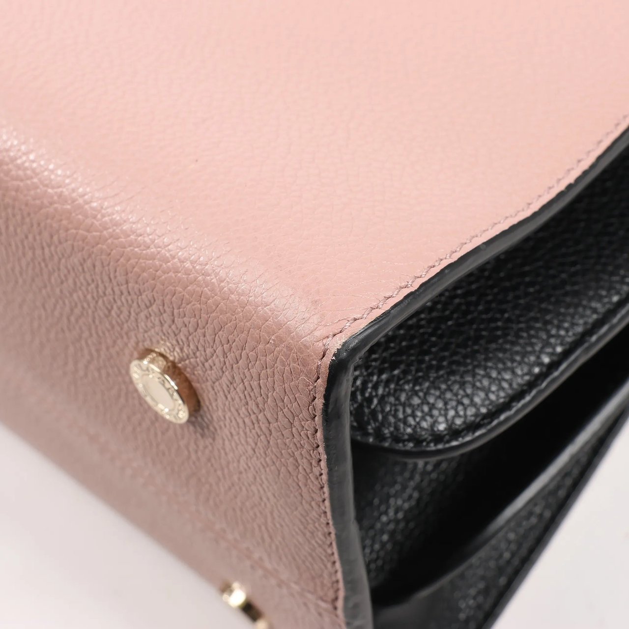 Bvlgari BVLGARI ALBA Leather 2Way Handbag Pink x Black Divers