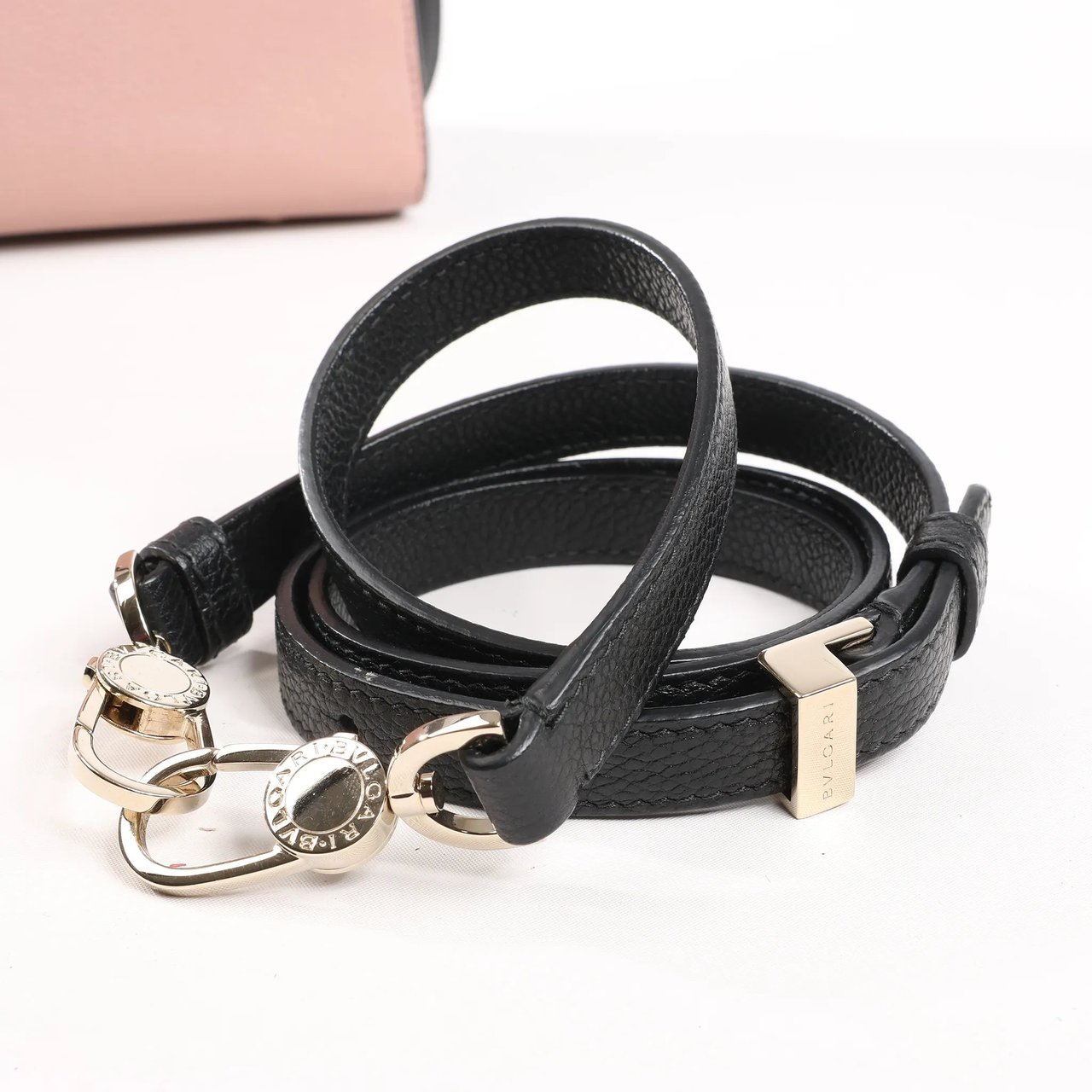 Bvlgari BVLGARI ALBA Leather 2Way Handbag Pink x Black Divers