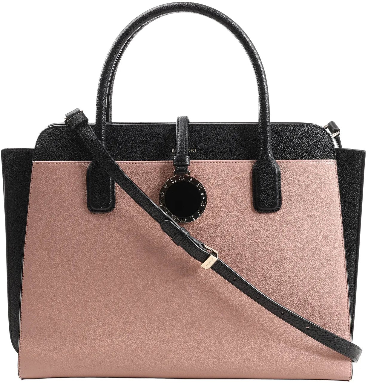 Bvlgari BVLGARI ALBA Leather 2Way Handbag Pink x Black Divers