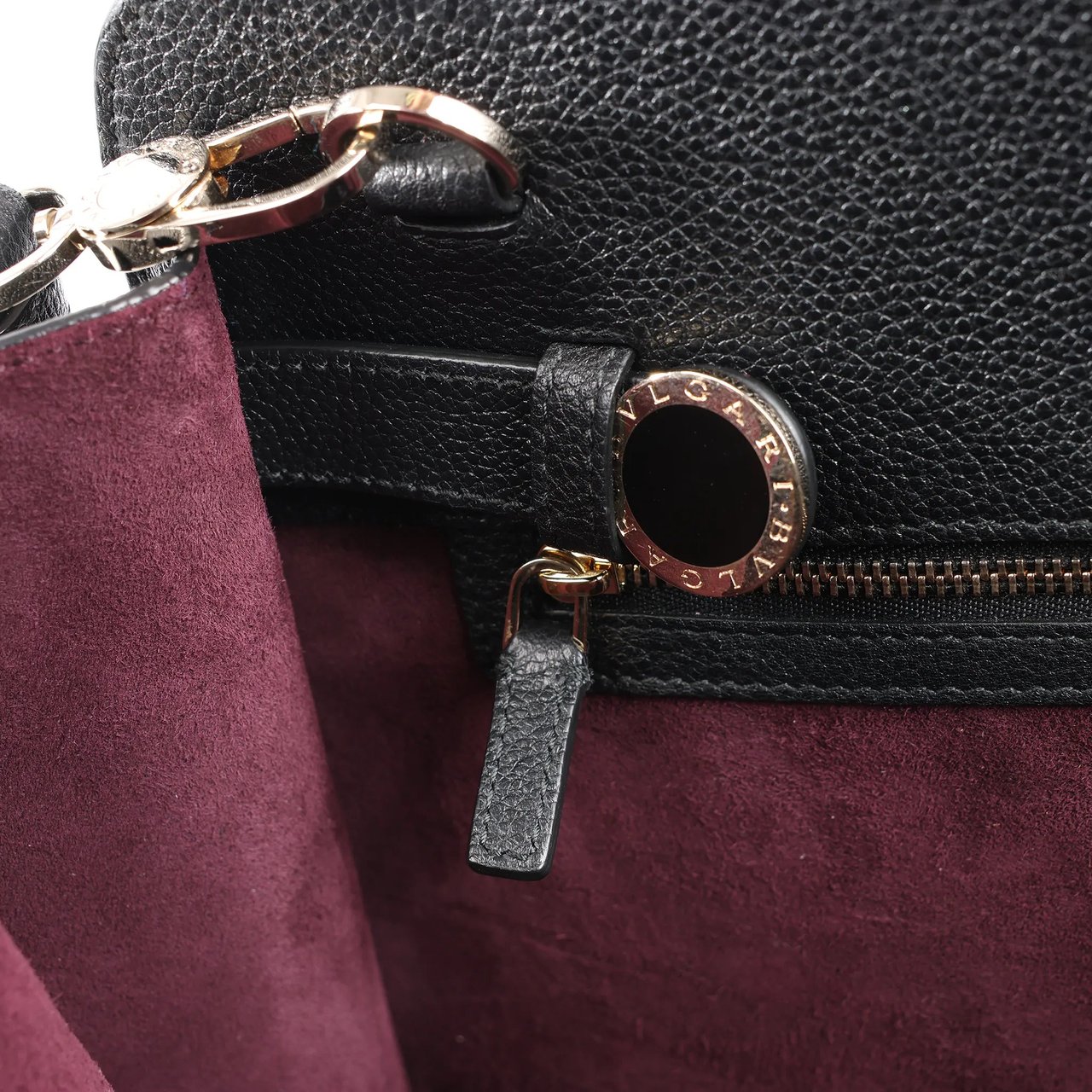 Bvlgari BVLGARI ALBA Leather 2Way Handbag Pink x Black Divers