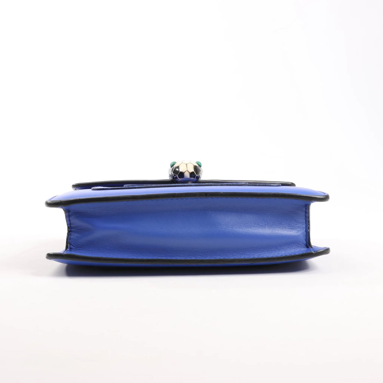 Bvlgari BVLGARI Serpenti Forever Leather Chain Shoulder Bag in Blue Blauw