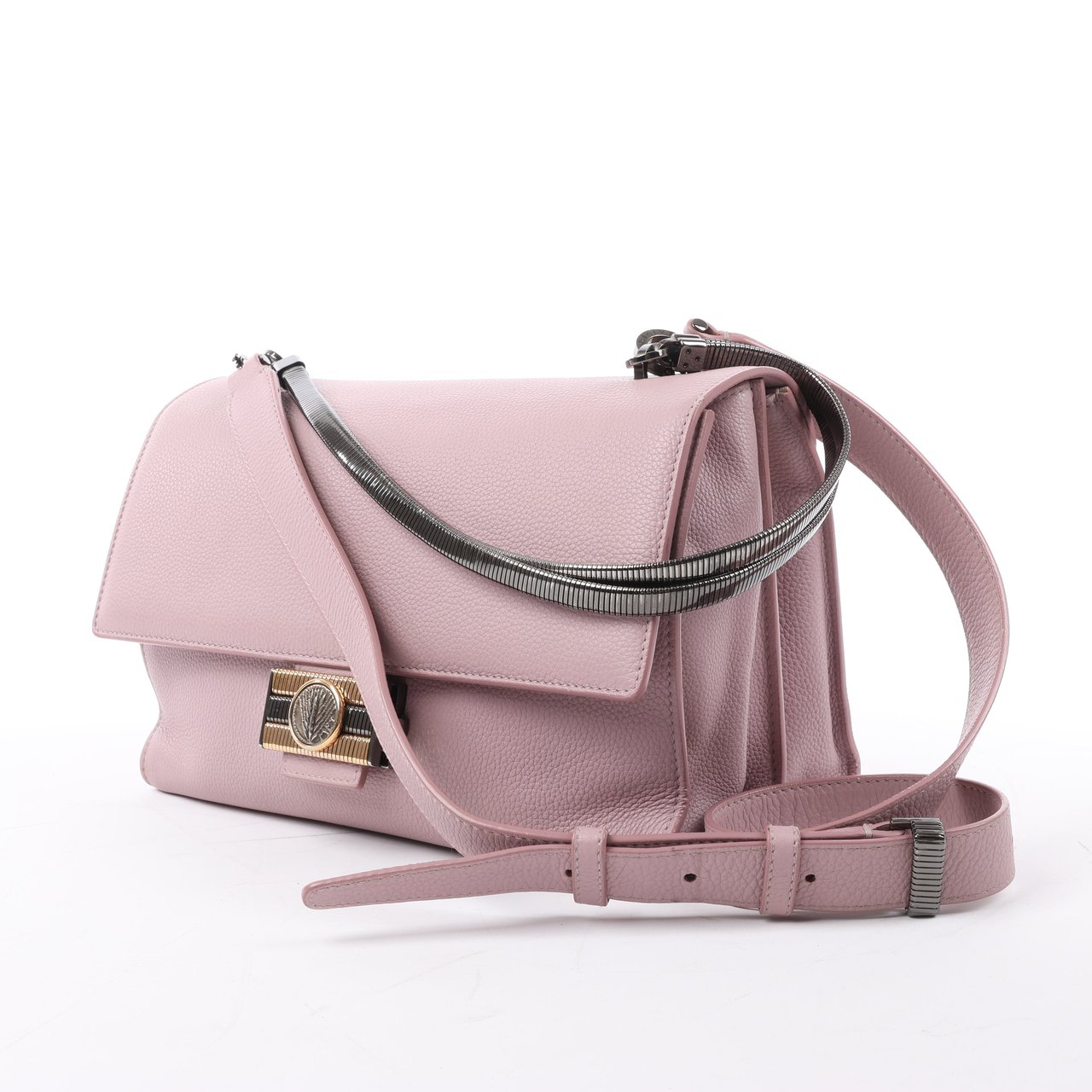 Bvlgari BVLGARI Monete Leather 2Way Shoulder Bag in Pink Roze