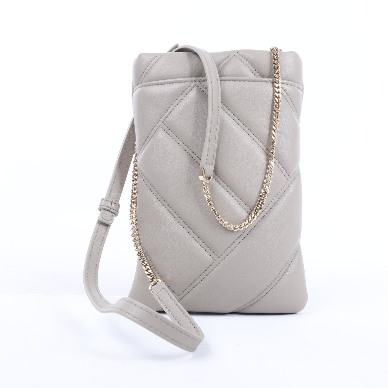 Bvlgari BVLGARI Serpenti Cabochon Chain Leather Shoulder Bag in Gray Grijs