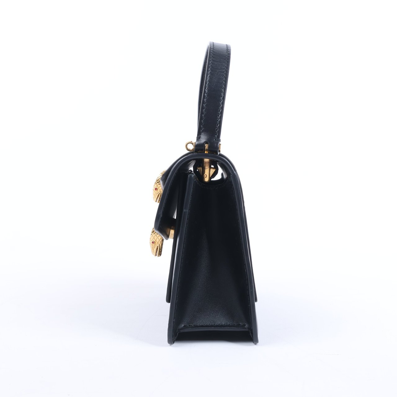 Bvlgari Bvlgari × Alexander Wang Serpenti Leather Handbag in Black Zwart