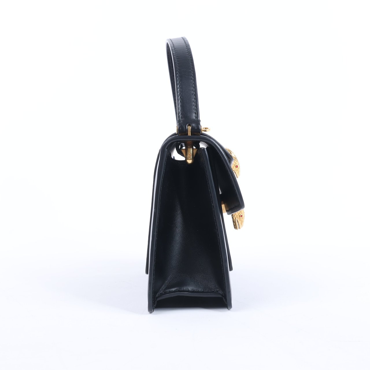 Bvlgari Bvlgari × Alexander Wang Serpenti Leather Handbag in Black Zwart