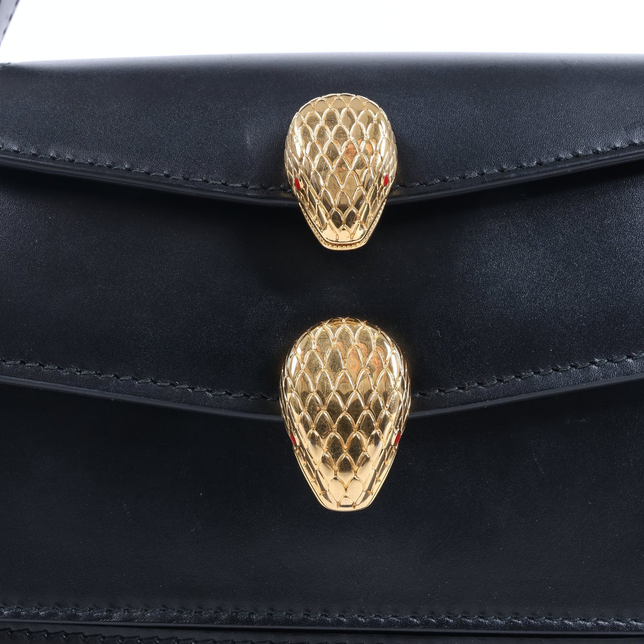 Bvlgari Bvlgari × Alexander Wang Serpenti Leather Handbag in Black Zwart