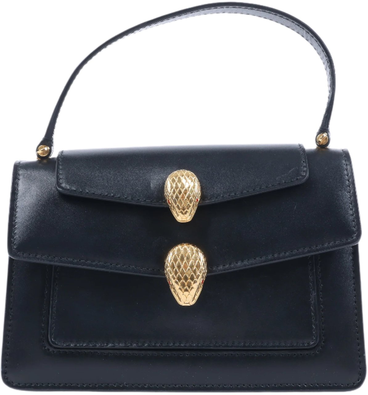 Bvlgari Bvlgari × Alexander Wang Serpenti Leather Handbag in Black Zwart