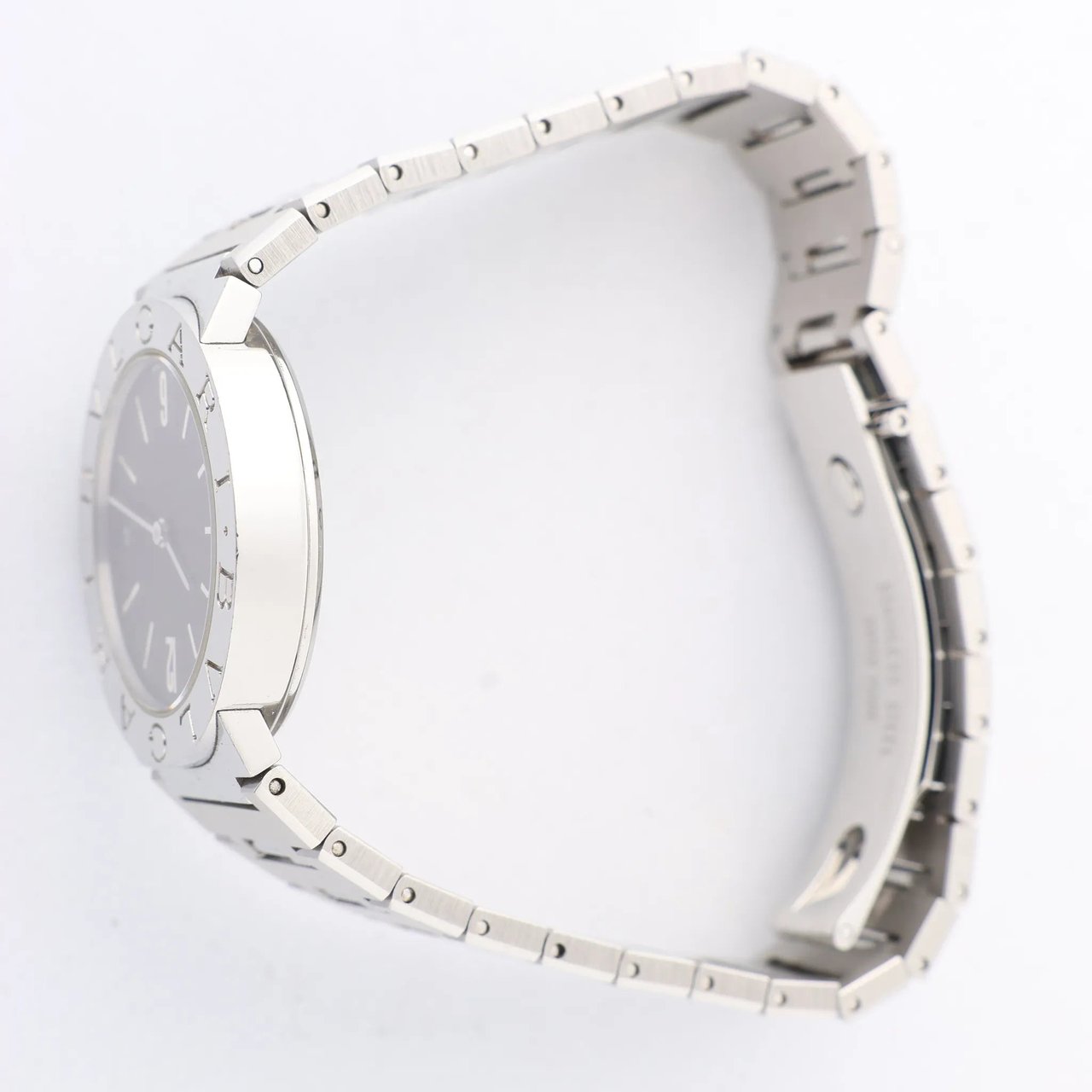 Bvlgari Bvlgari Bvlgari Bvlgari BB30SS D317440 SS QZ Watch with Black Dial Zwart