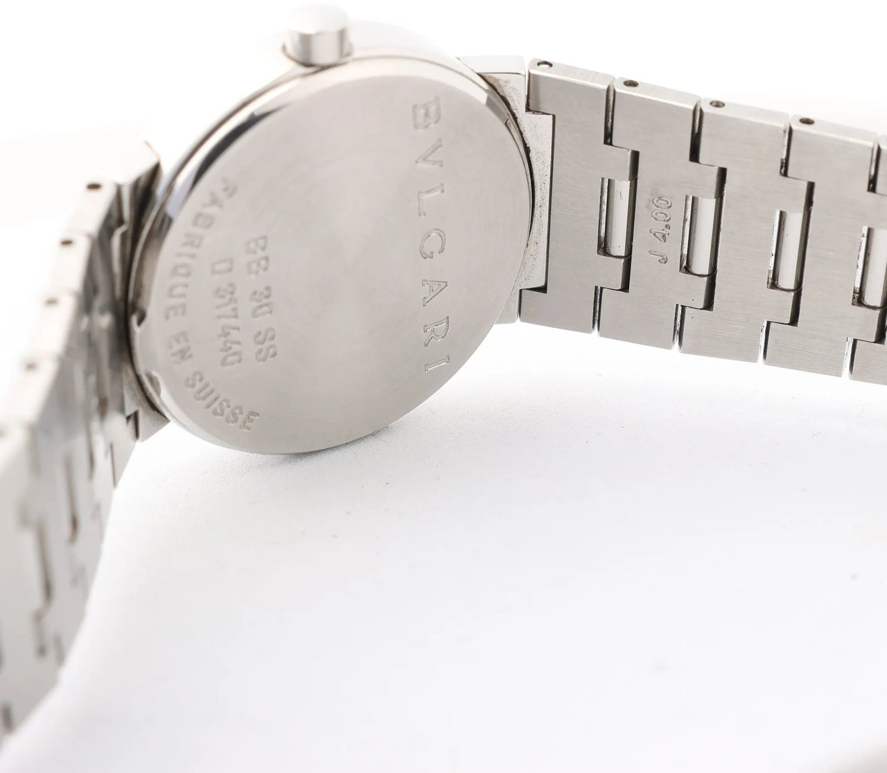 Bvlgari Bvlgari Bvlgari Bvlgari BB30SS D317440 SS QZ Watch with Black Dial Zwart