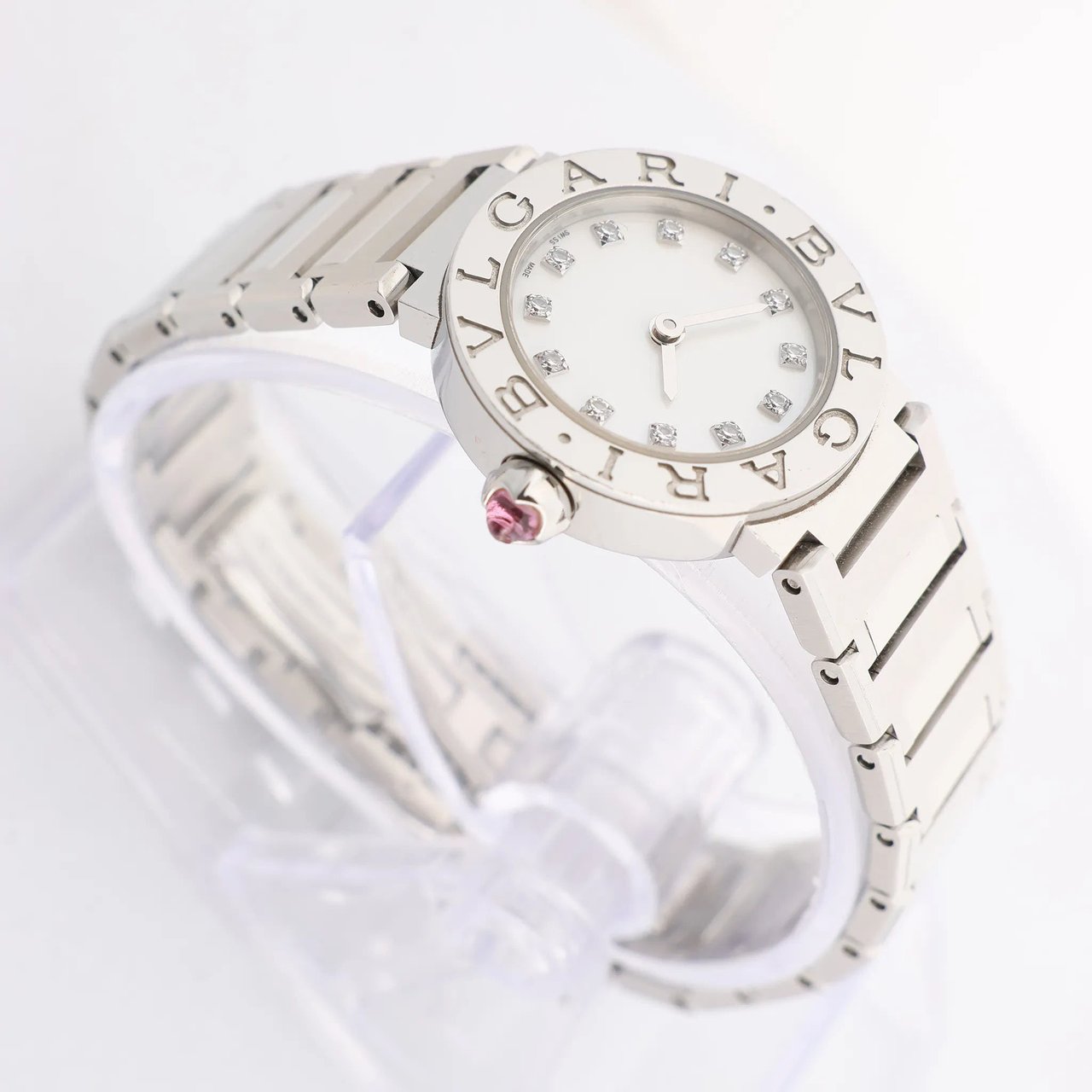 Bvlgari Bvlgari Bvlgari Bvlgari BB23S SS x QZ Watch in Shell Dial Divers