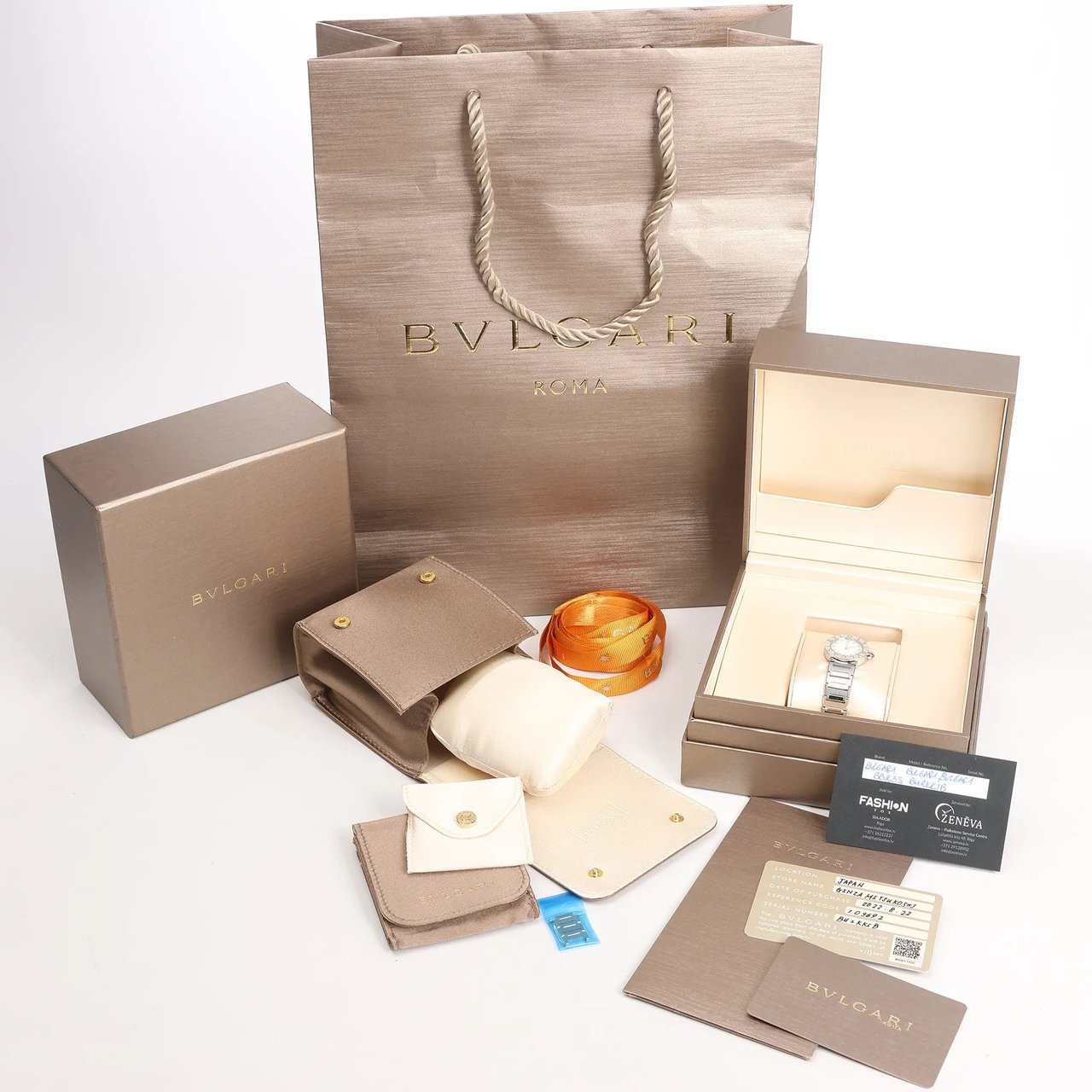 Bvlgari Bvlgari Bvlgari Bvlgari BB23S SS x QZ Watch in Shell Dial Divers