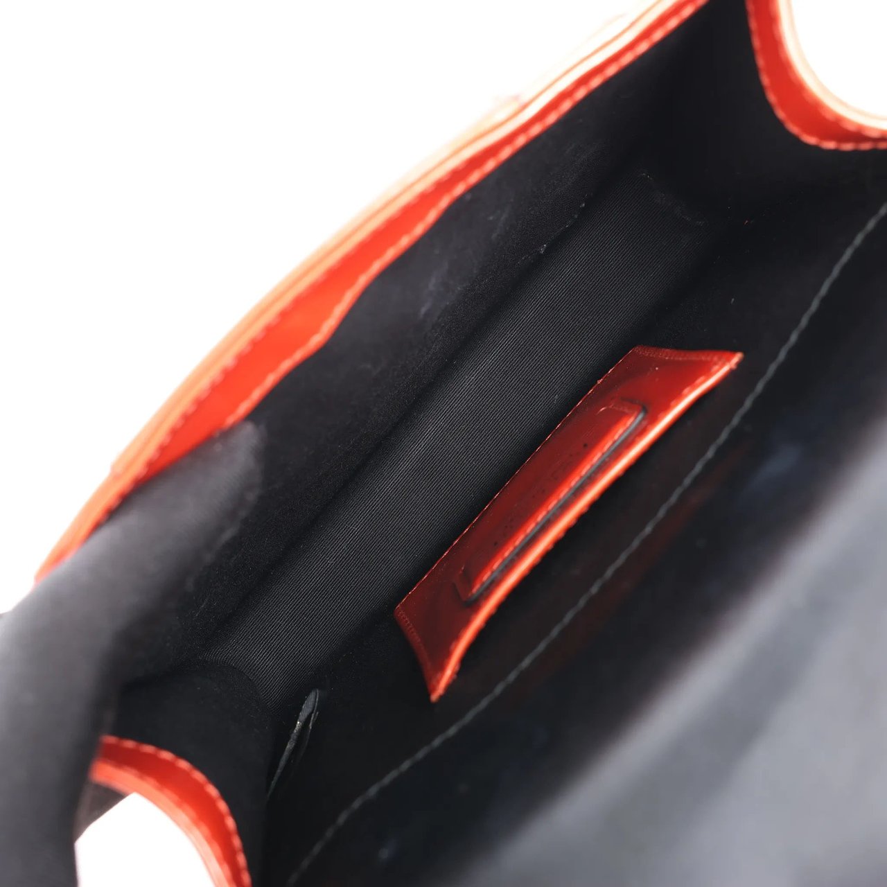 Bvlgari BVLGARI Serpenti Forever Patent Leather Chain Shoulder Bag in Orange Oranje