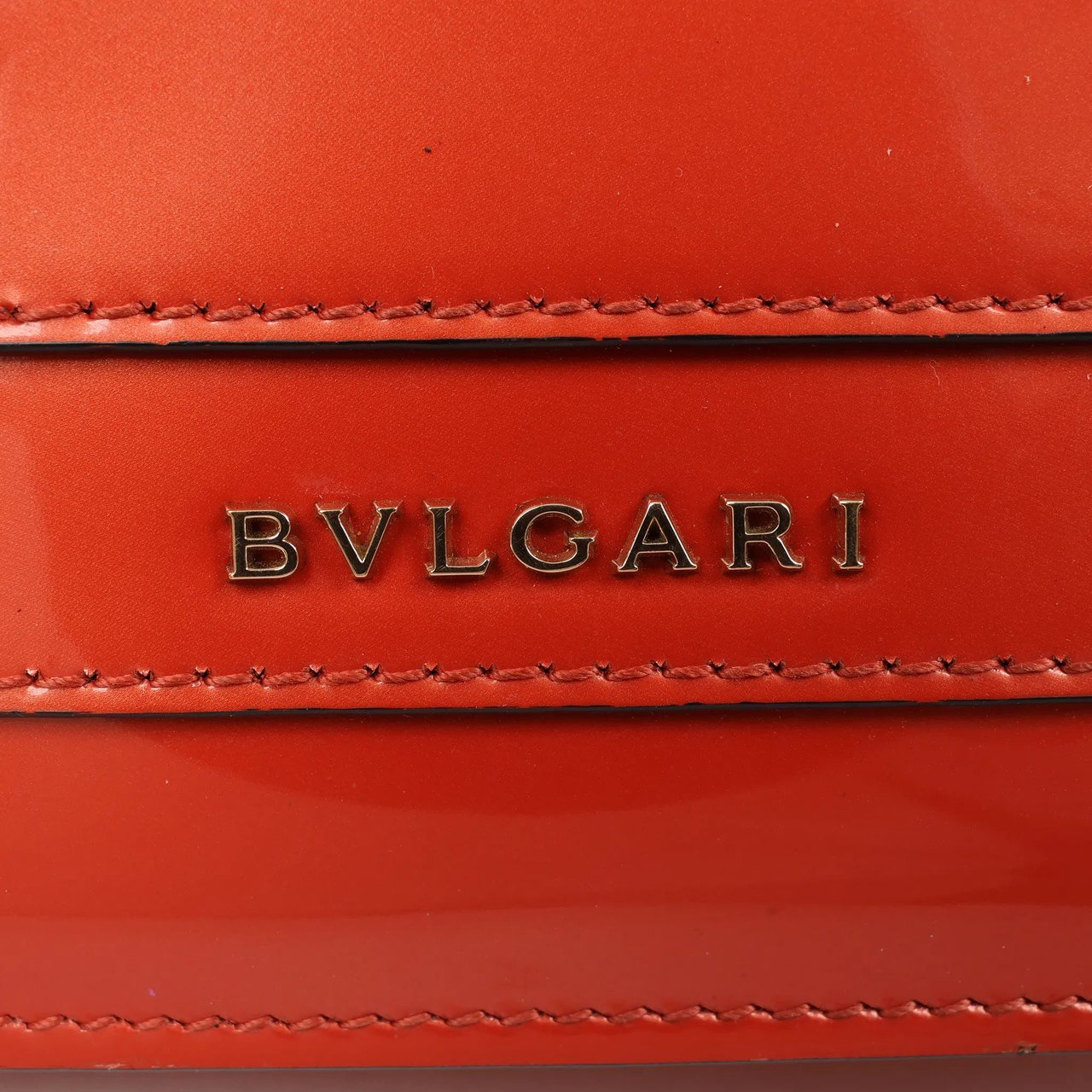 Bvlgari BVLGARI Serpenti Forever Patent Leather Chain Shoulder Bag in Orange Oranje