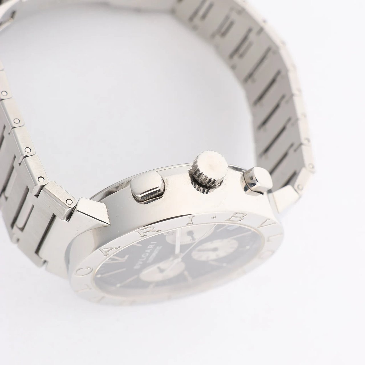 Bvlgari Bvlgari Bvlgari Bvlgari Chronograph BB38SSCH SS AT Watch with Black Dial Zwart