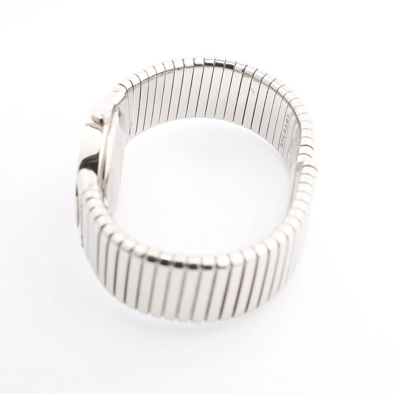 Bvlgari Bvlgari Bvlgari Bvlgari Tubogas BB262TS SS QZ Watch with Black Dial Zwart