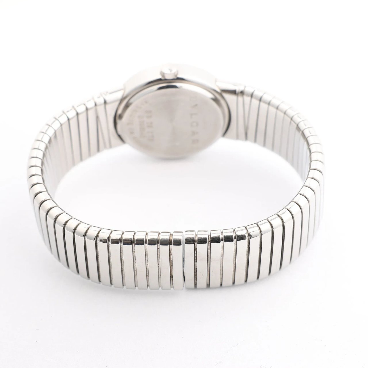 Bvlgari Bvlgari Bvlgari Bvlgari Tubogas BB262TS SS QZ Watch with Black Dial Zwart