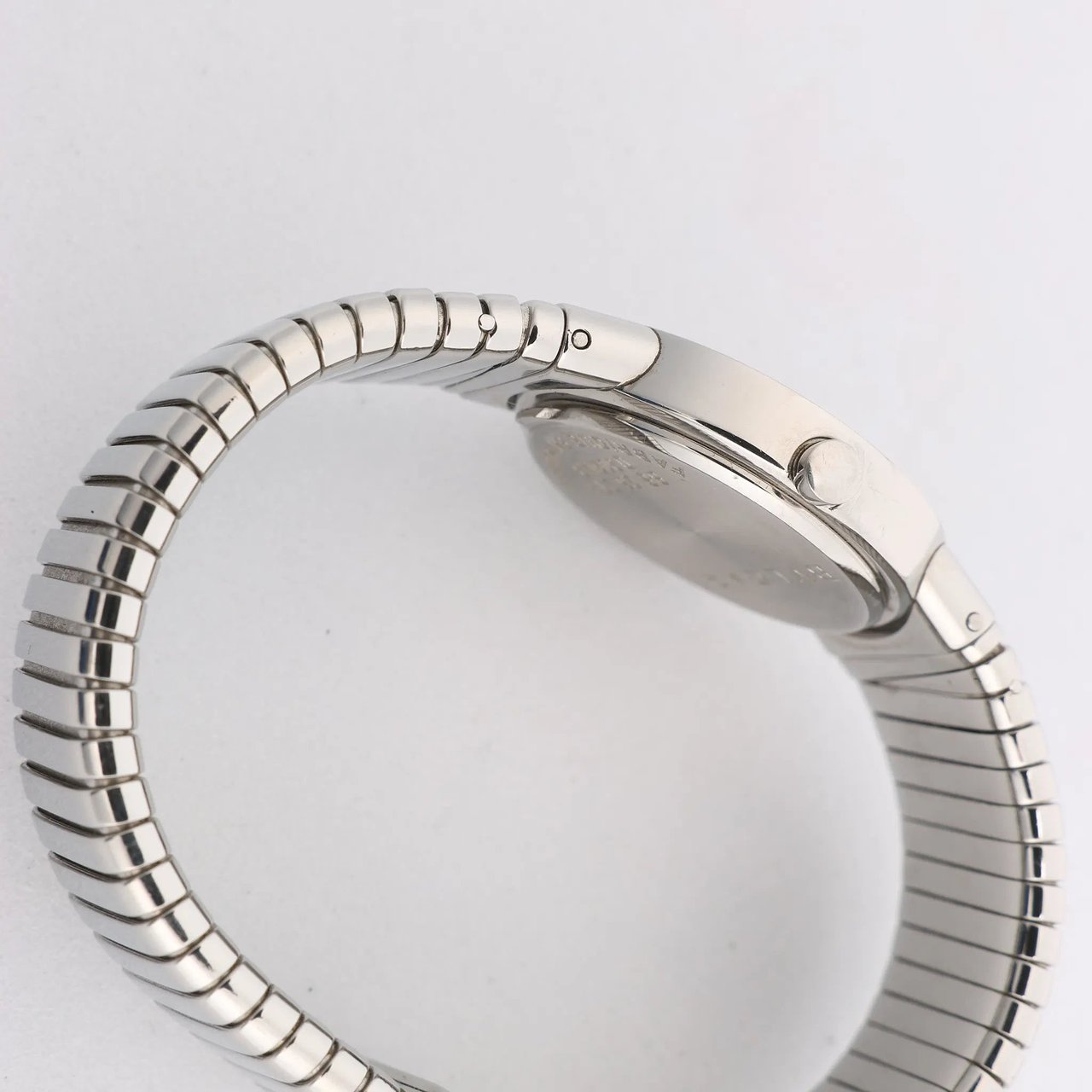 Bvlgari Bvlgari Bvlgari Bvlgari Tubogas BB262TS SS QZ Watch with Black Dial Zwart