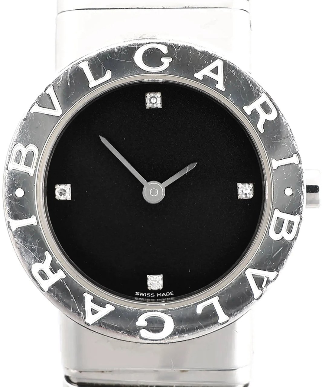 Bvlgari Bvlgari Bvlgari Bvlgari Tubogas BB262TS SS QZ Watch with Black Dial Zwart