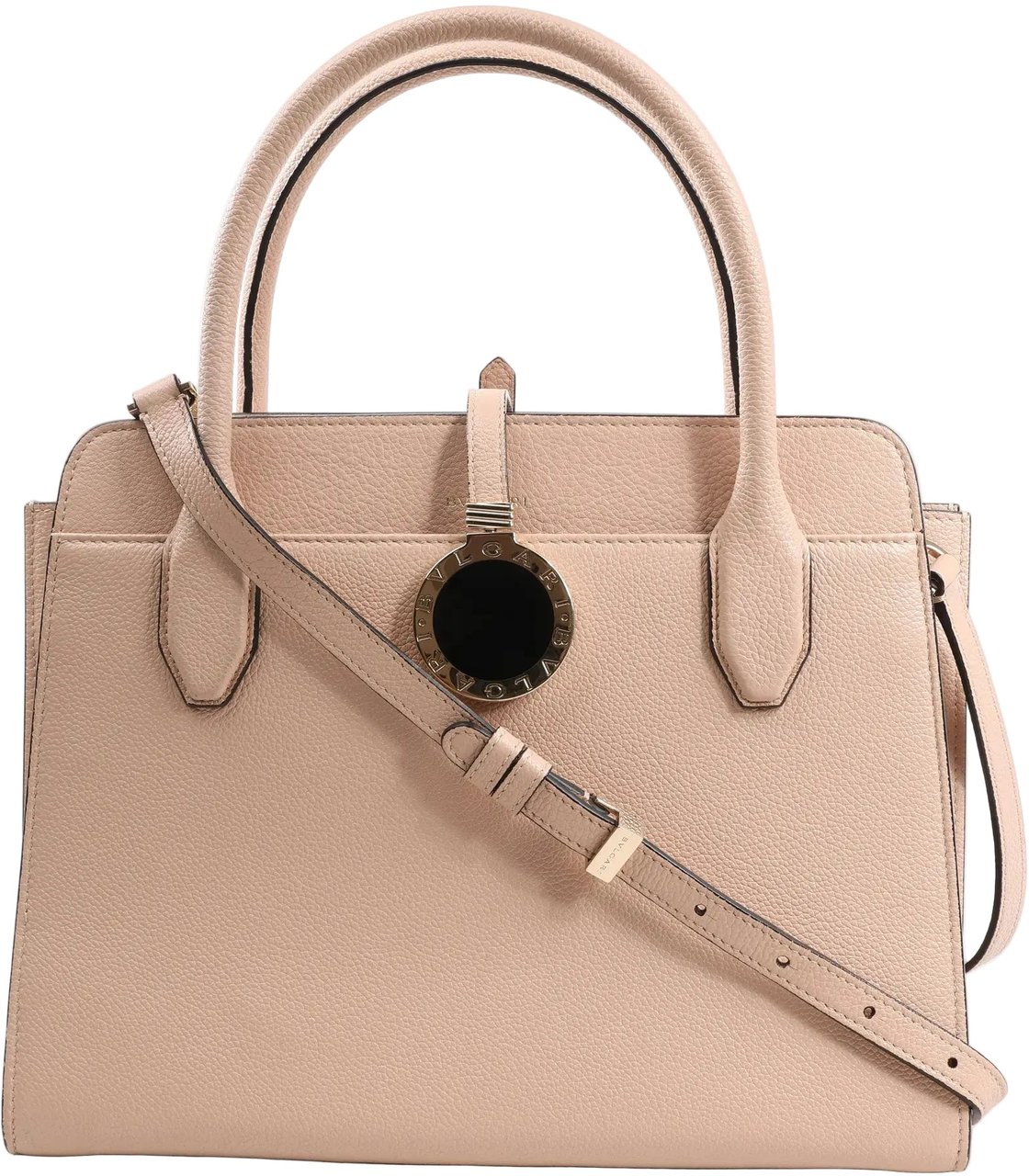 Bvlgari BVLGARI ALBA Leather 2Way Handbag in Beige Beige