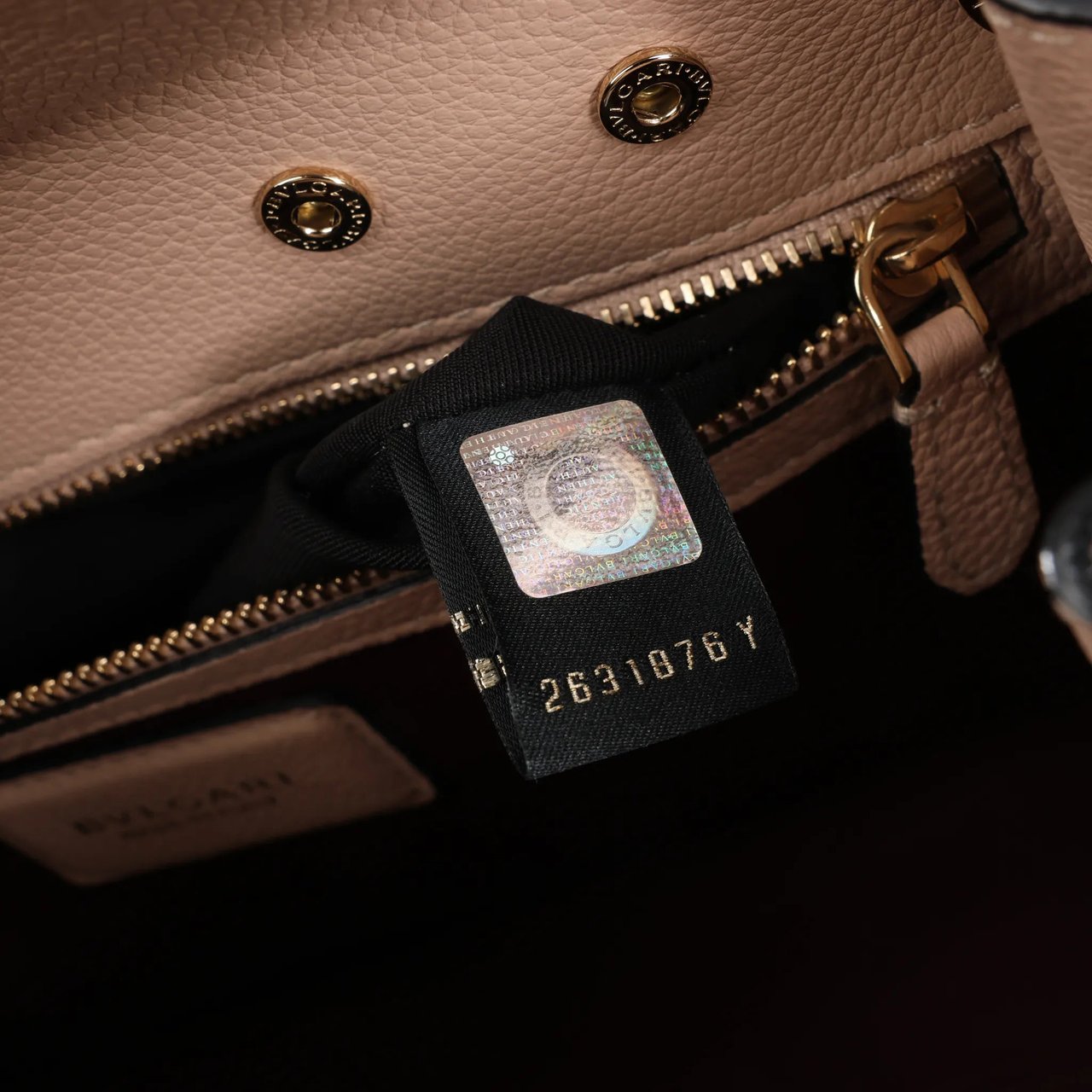 Bvlgari BVLGARI ALBA Leather 2Way Handbag in Beige Beige