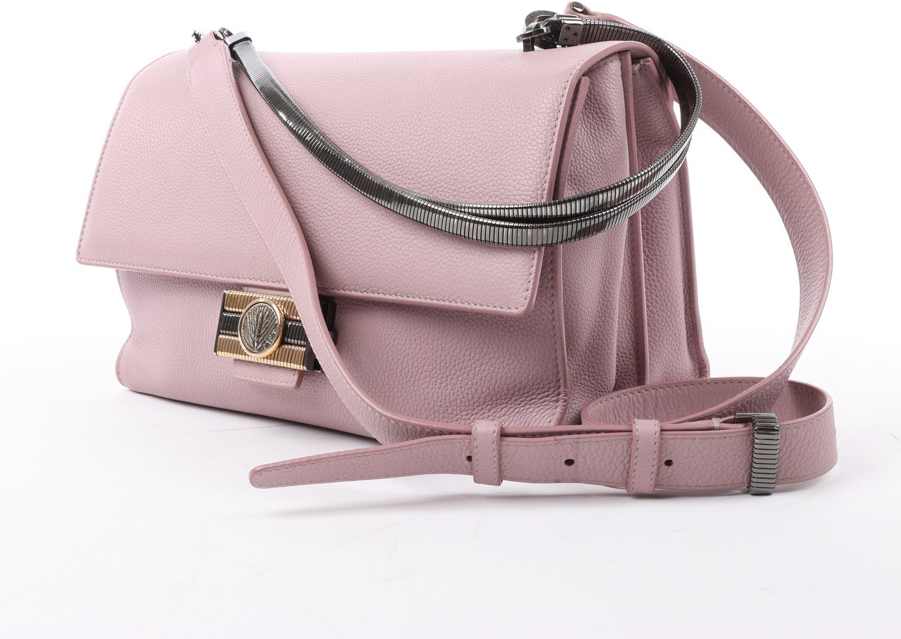 Bvlgari BVLGARI Monete Leather 2Way Shoulder Bag in Pink Roze