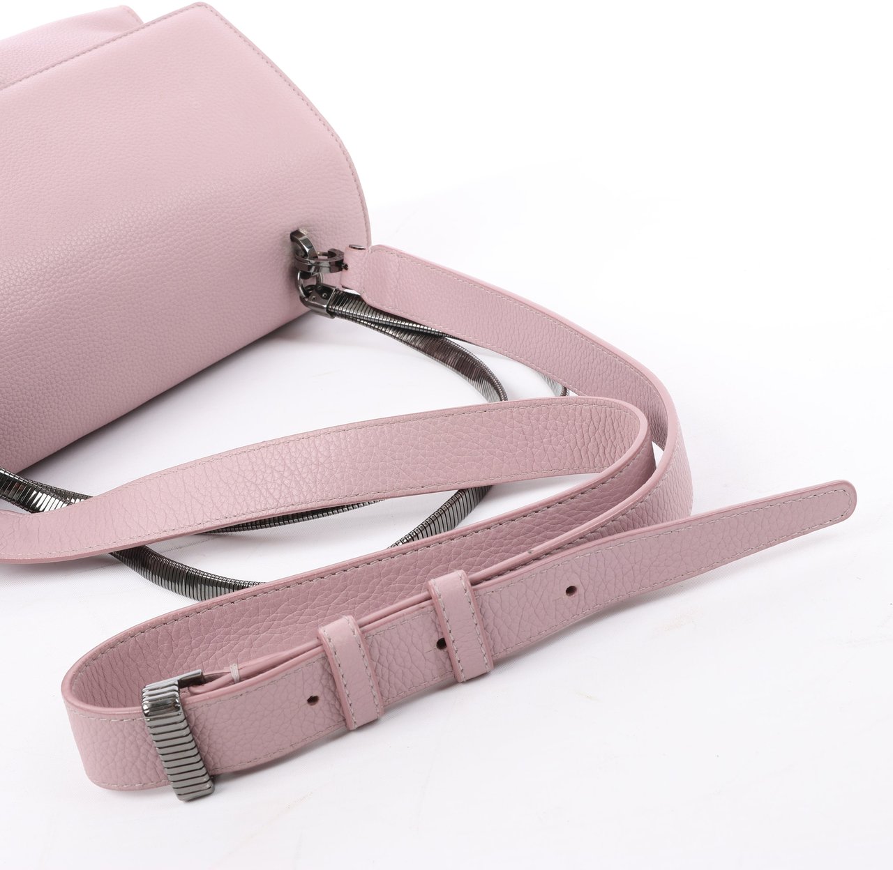 Bvlgari BVLGARI Monete Leather 2Way Shoulder Bag in Pink Roze