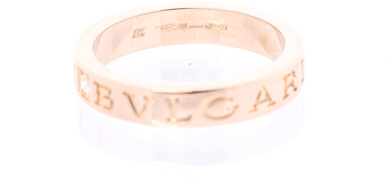 Bvlgari Bvlgari Bvlgari Double Logo 1P Diamond Ring 750(PG) 7.3g 341829 AN854185 Divers