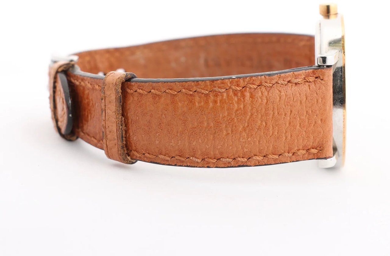 Bvlgari Bvlgari Bvlgari Bvlgari  BB33 SGL L 238436 SS YG Leather QZ Watch with Black Dial Zwart