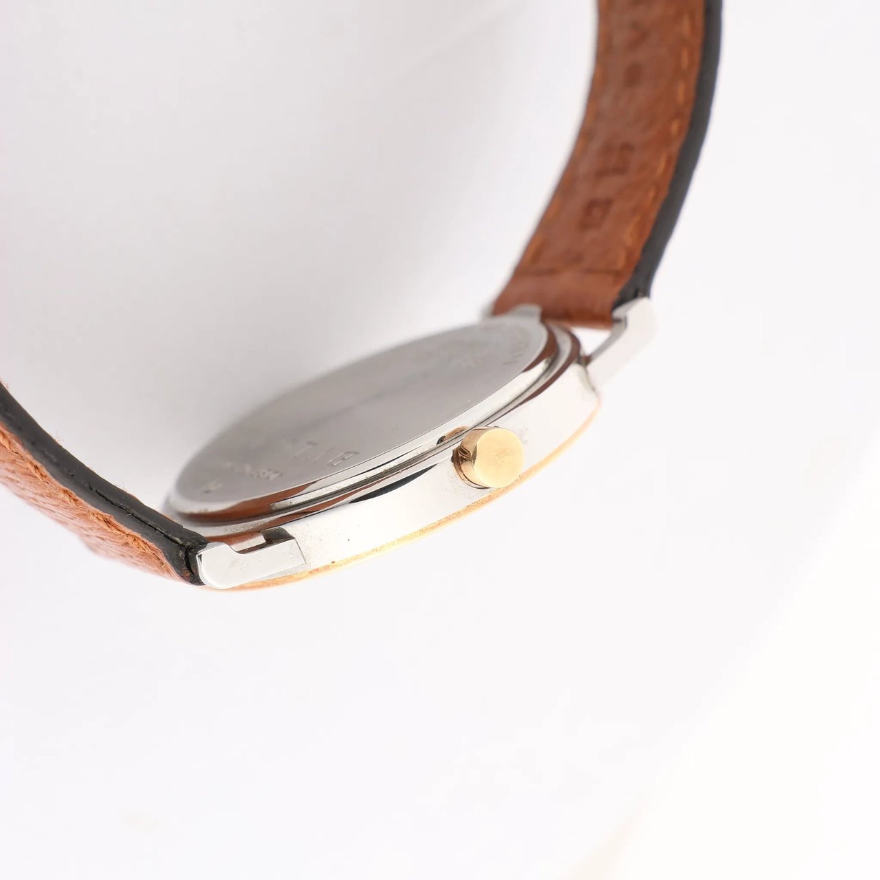 Bvlgari Bvlgari Bvlgari Bvlgari  BB33 SGL L 238436 SS YG Leather QZ Watch with Black Dial Zwart