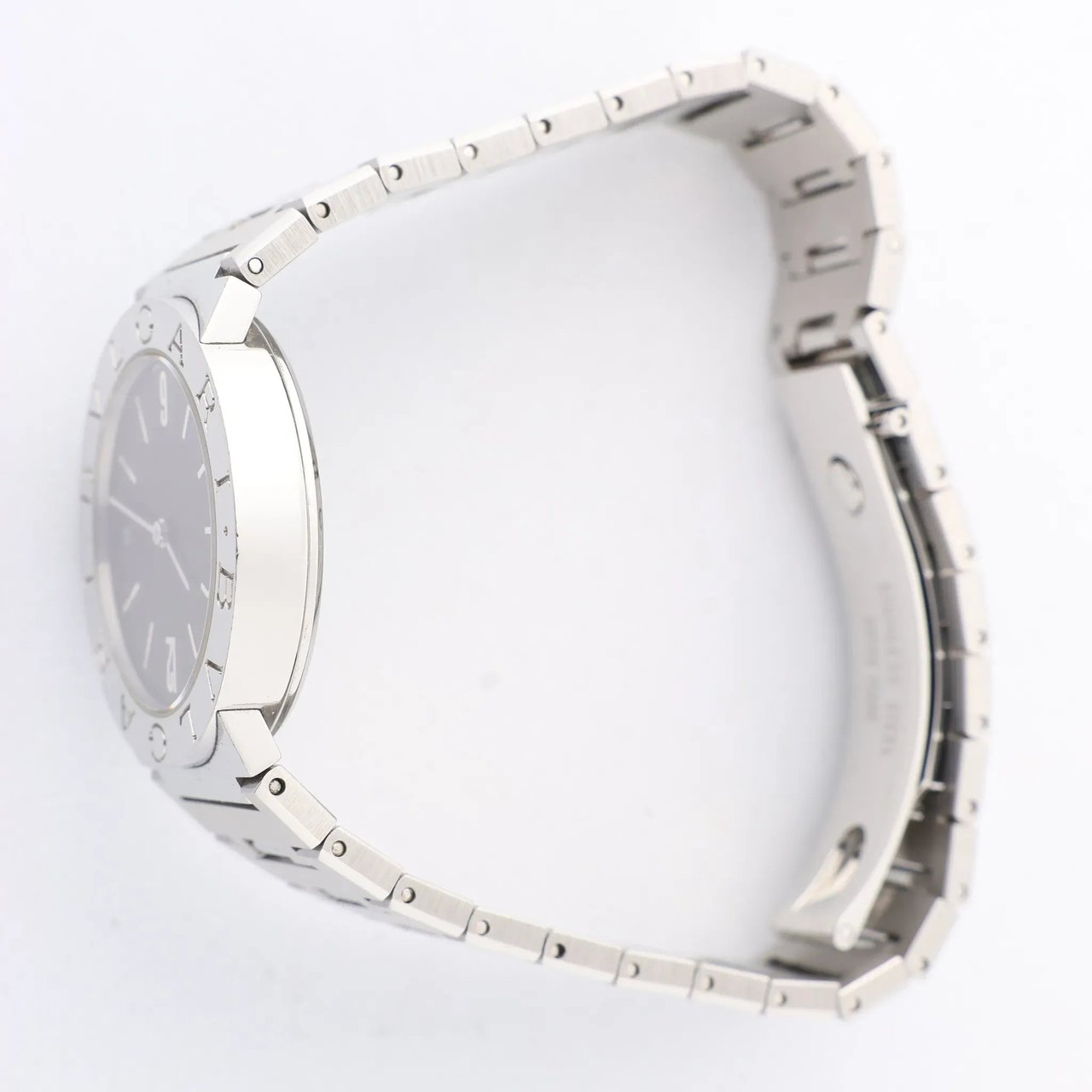 Bvlgari Bvlgari Bvlgari Bvlgari BB30SS D317440 SS QZ Watch with Black Dial Zwart