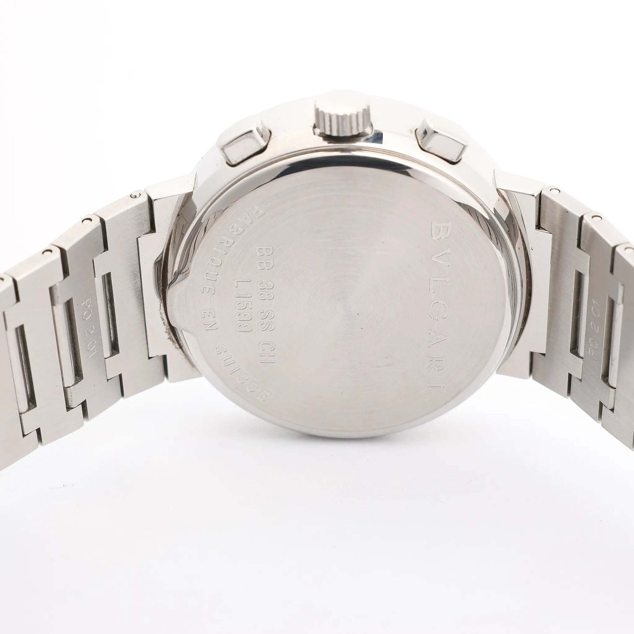 Bvlgari Bvlgari Bvlgari Bvlgari Chronograph BB38SSCH SS AT Watch with Black Dial Zwart