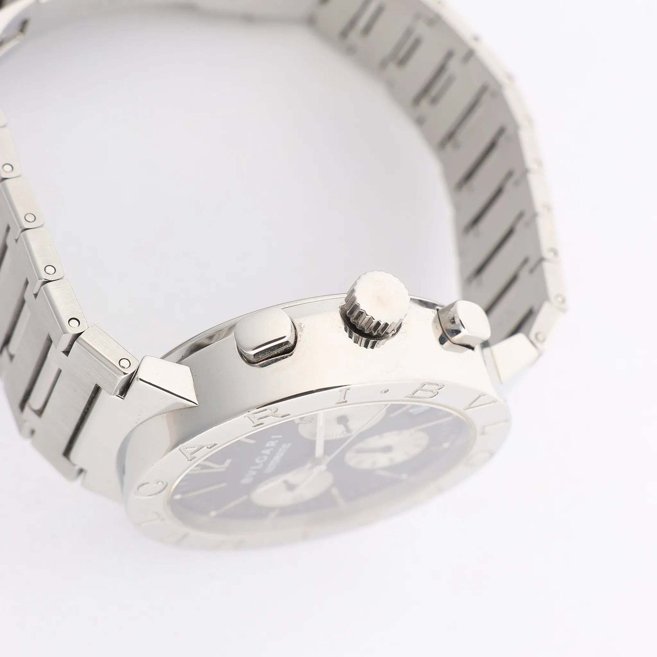 Bvlgari Bvlgari Bvlgari Bvlgari Chronograph BB38SSCH SS AT Watch with Black Dial Zwart