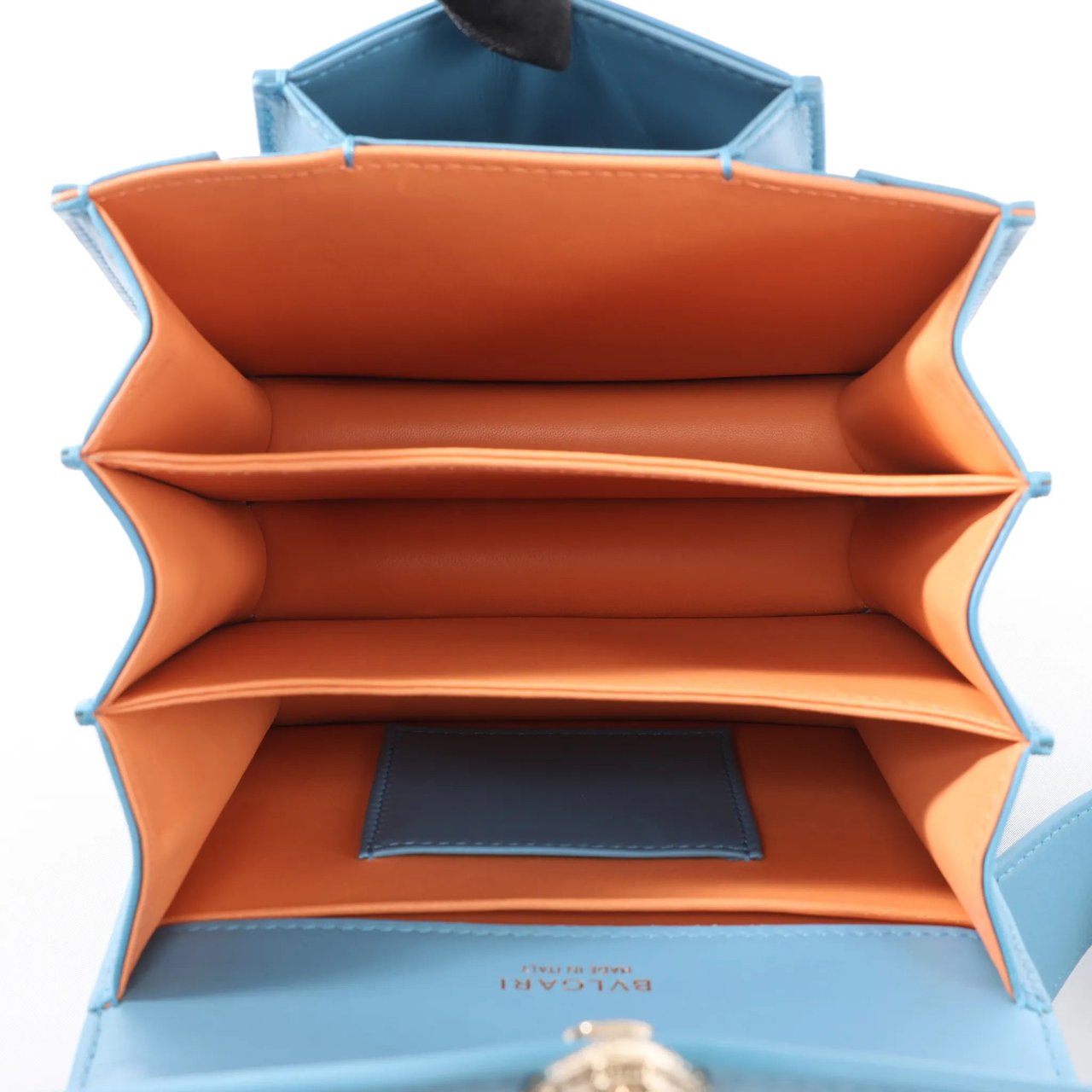 Bvlgari BVLGARI Serpenti Forever Leather Chain 2Way Handbag in Blue Blauw