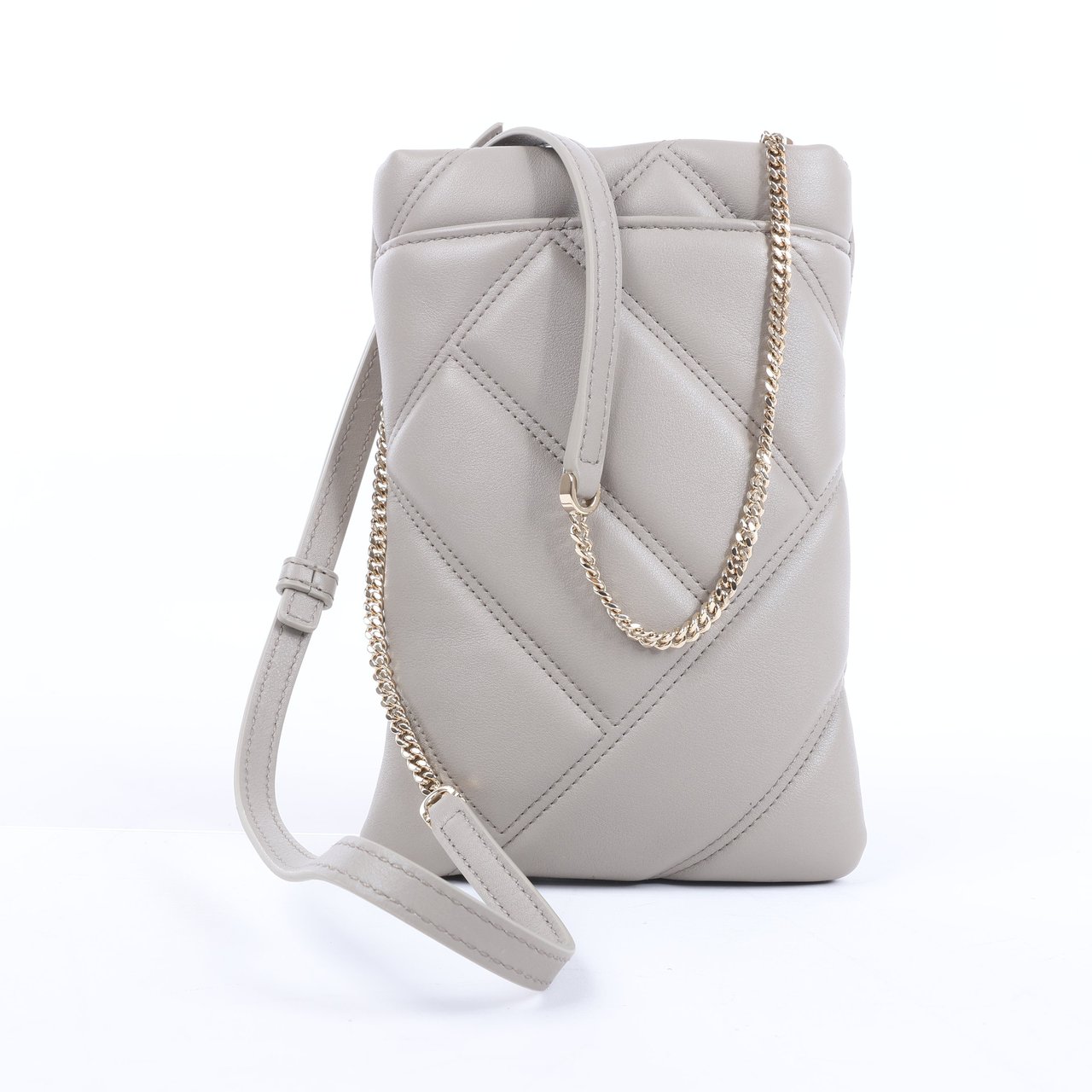 Bvlgari BVLGARI Serpenti Cabochon Chain Leather Shoulder Bag in Gray Grijs